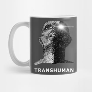 Transhuman Evolution of Man in Dystopian Future Artwork (black/white) Mug